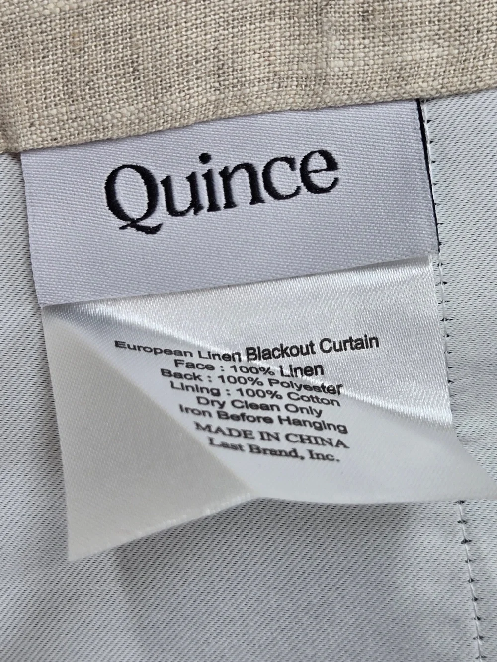 NWOT QUINCE Set Of 2 48x108 European Linen True Blackout Curtains Flax 0037